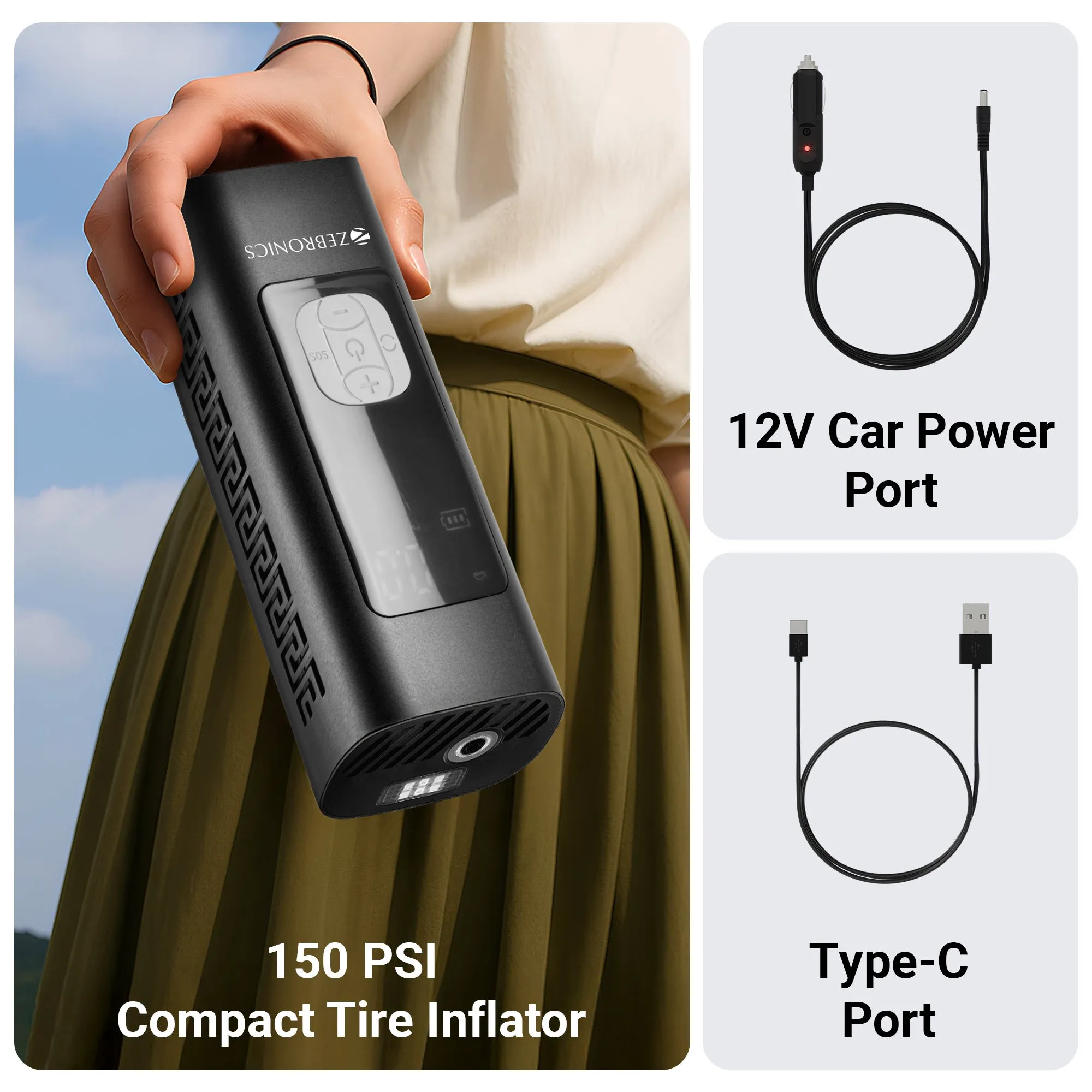 Zebronics Tire Inflactor With Power Bank Zeb 19TI6 view 7